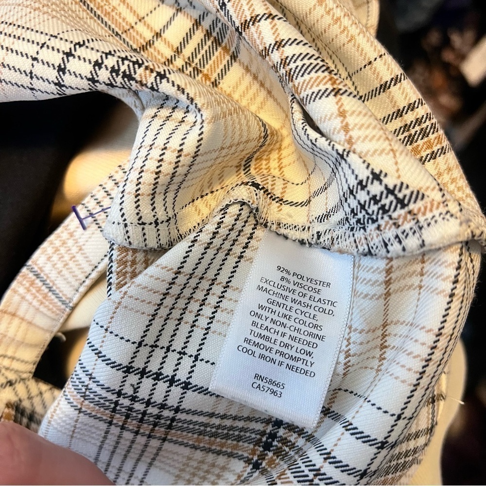 BP Cream Plaid Sleeveless Cropped Tank – Preppy Y2K 1X - Picture 7 of 7
